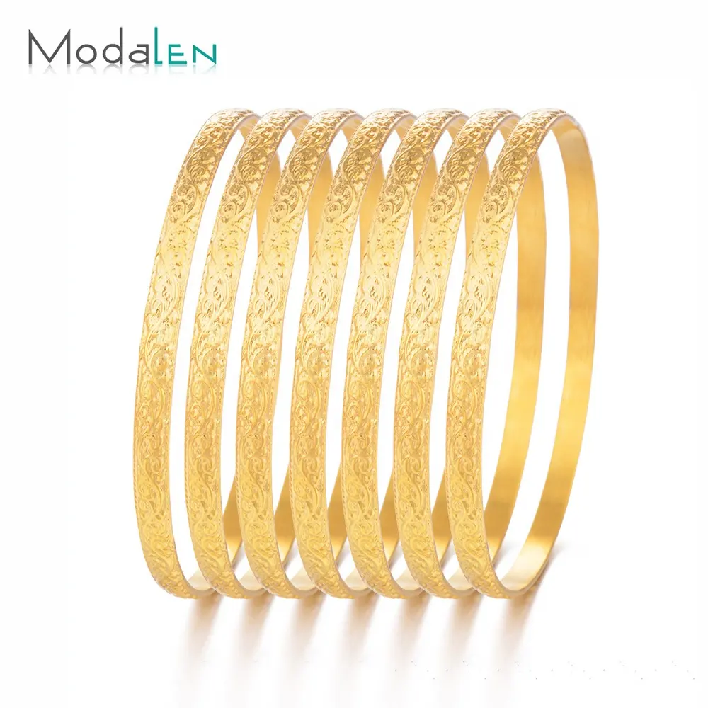 Modalen Hot Product Bohemian Fashion Gold Stainless Steel Bracelet Bangle Set