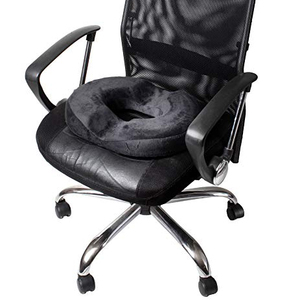 Donut Steißbein Sitzkissen Hüft Bursitis und General Coccyx Pain Memory Foam Donut Sitzkissen (Schwarz) - Product Image 1