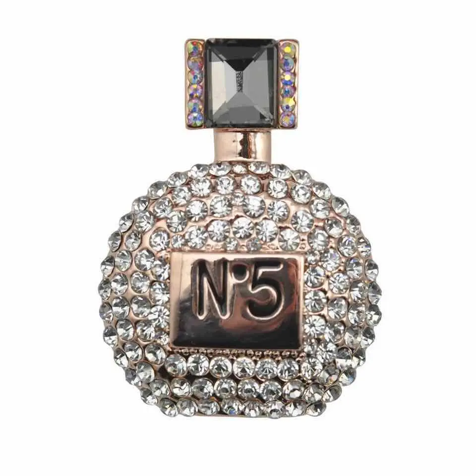 Frasco de perfume de joias, de alta qualidade, moda, broche de diamantes