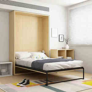 Nordic Design <strong>Space</strong> <strong>Saving</strong> Furniture Vertical <strong>Single</strong> Folding Wall <strong>Bed</strong> - Product Image 2