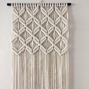 Chic moderne fait à la main écologique 100% coton grand macramé tenture murale pour chambre salon appartement fête de mariage - Product Image 6