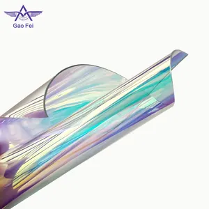 Transparante Dikke PVC Plastic Regenboog Iriserende Film Materiaal