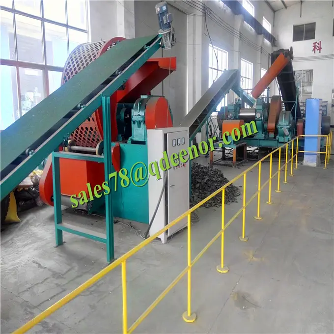 Waste Tire Recycling Rubber Powder Processing Line/Rubber Scrap Tyres Crushing Machine Price