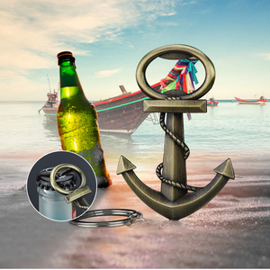 <span class=keywords><strong>Porte</strong></span>-clés décapsuleur ancre de <span class=keywords><strong>bateau</strong></span> en alliage de zinc avec logo <span class=keywords><strong>personnalisé</strong></span>, style vintage, cadeau marin créatif pour invités de mariage - Product Image 3