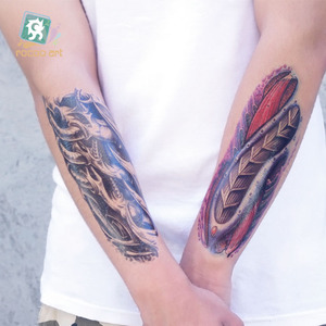 3D nuevos hombres geniales media manga <span class=keywords><strong>brazo</strong></span> tótem temporal tatuaje pegatinas cuerpo arte tatuaje <span class=keywords><strong>Tribal</strong></span> reposabrazos diseños - Product Image 1