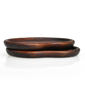 Plato de aperitivos Vintage hecho a mano, de madera de <span class=keywords><strong>Catalpa</strong></span>, con forma de anacardo - Product Image 3