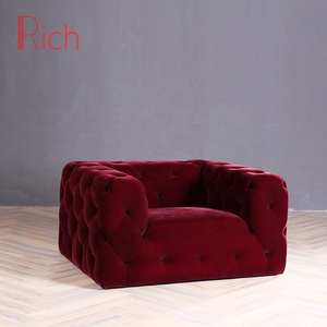 Canapé d'angle rouge en velours, <span class=keywords><strong>meuble</strong></span> de salon, très compact, 2 places - Product Image 4