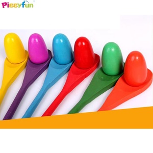Jeu de relais amusant pour enfants en plein air, course aux œufs et cuillères en bois, jouets d'activités AT12147 - Product Image 5