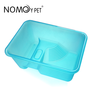 NOMOY PET - Vente flash - Boîte en plastique bleue multifonctionnelle pour <span class=keywords><strong>tortue</strong></span> - Terrarium avec plateforme <span class=keywords><strong>de</strong></span> basking et bol d'alimentation NX-19 - Product Image 2