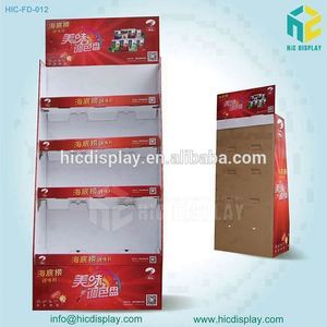 Exhibición de cartón de piso estante de soporte para <span class=keywords><strong>comprar</strong></span> en el supermercado o mostrar - Product Image 4