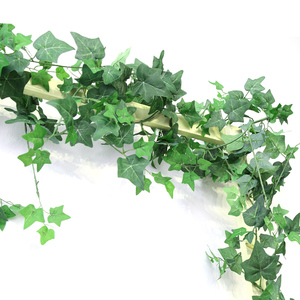 Ghirlanda di Edera Artificiale da 190 cm per Decorazione Murale, Foglie Verdi Finte per Ghirlande Nuziali - Product Image 4