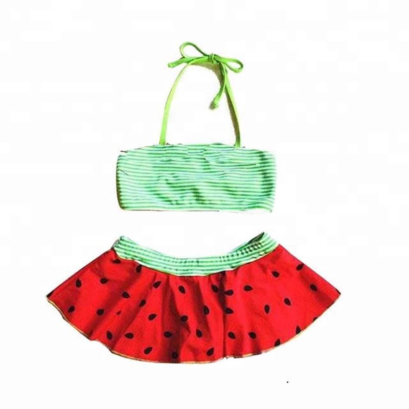 Новые Модные индивидуальные купальники из двух частей, пляжная одежда для детей с мультяшным рисунком, купальный костюм для девочки, цельный купальник