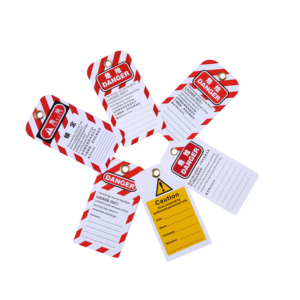 Custom PVC Plastic Safety Lockout Tagout Tags for <strong>Lock</strong> <strong>Cylinders</strong> - Product Image 4