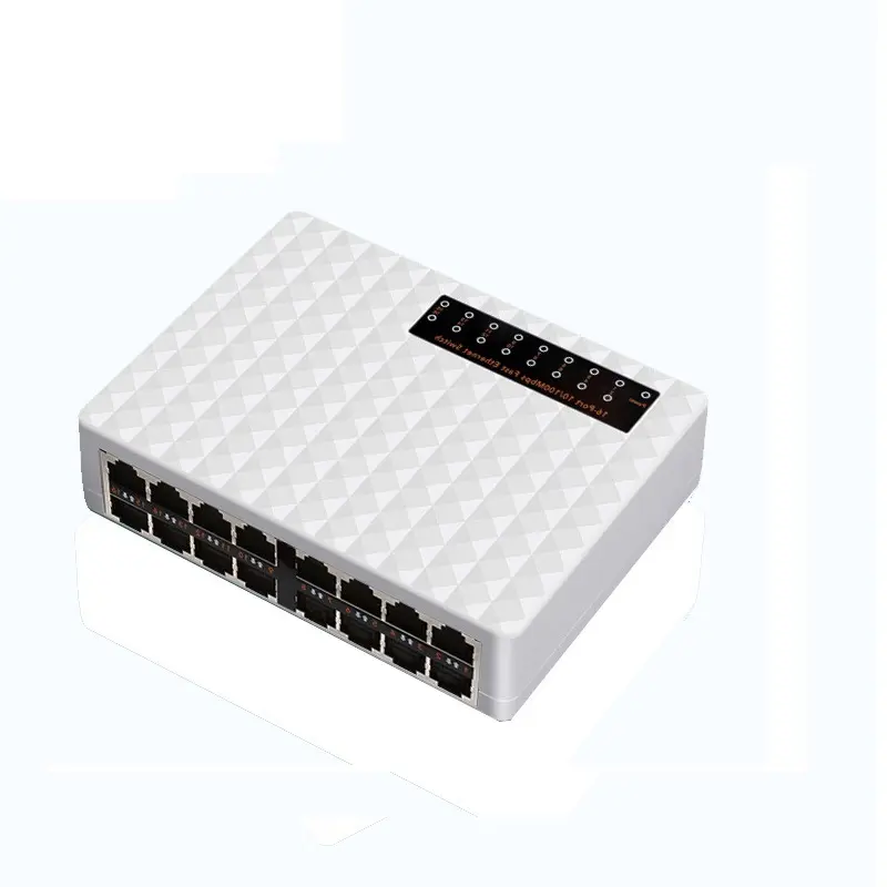Whole sale ethernet switch 16 port 10/100 m plastic housing network switch 2 layer ethernet switch