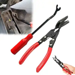 2 stuks Clip Tang Set & Fastener Remover Combo Reparatie Kit Hand Rool Tang (Rood)