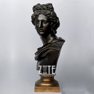 Alta calidad famosa metal bronce <span class=keywords><strong>Apolo</strong></span> busto <span class=keywords><strong>estatua</strong></span> - Product Image 3