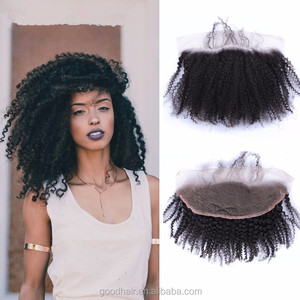 Las ventas en línea de China sitio afro rizado encaje frontal con pelo bebé <span class=keywords><strong>alibba</strong></span> Express transparente encaje frontal - Product Image 1