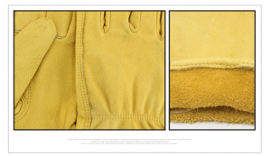 Guantes de trabajo de seguridad de cuero de vaca, manopla de Palma reforzada de alta resistencia, antideslizante, resistente al corte, China - Product Image 4