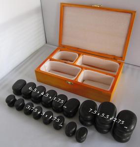 Fuente de fábrica propia, centro de belleza, uso de piedra de masaje de basalto caliente (juego de caja de madera de 36 piezas) - Product Image 4