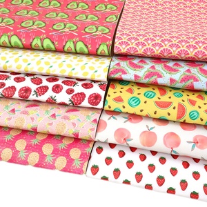 10 buah/set buah nanas dicetak Faux kulit sintetis lembaran set 82112 - Product Image 3