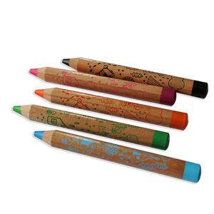<span class=keywords><strong>Crayons</strong></span> de cire <span class=keywords><strong>Woody</strong></span> Jumbo de haute qualité 6 pièces une boîte en carton - Product Image 1