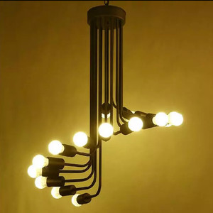 Hotel nero scala di figura dell'annata spirale <span class=keywords><strong>lampadario</strong></span> <span class=keywords><strong>in</strong></span> <span class=keywords><strong>ferro</strong></span> <span class=keywords><strong>battuto</strong></span> - Product Image 4