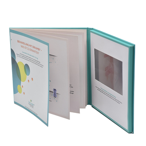 Promoción de <span class=keywords><strong>la</strong></span> alta calidad 7 pulgadas Lcd Digital de pantalla de vídeo de tarjetas de felicitación de vídeo folleto libro - Product Image 1