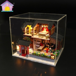 Hongda nuevos <span class=keywords><strong>juguetes</strong></span> manualidades Diy 3D <span class=keywords><strong>casa</strong></span> de muñecas de madera Mdf Kits de madera <span class=keywords><strong>para</strong></span> niña - Product Image 2