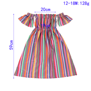 Adorable enfants porter fille <span class=keywords><strong>robe</strong></span> poncho filles grande taille <span class=keywords><strong>robe</strong></span> de soirée de soirée maxi hors épaule <span class=keywords><strong>robe</strong></span> mexicaine avec noeud haut de la page bandeau - Product Image 6