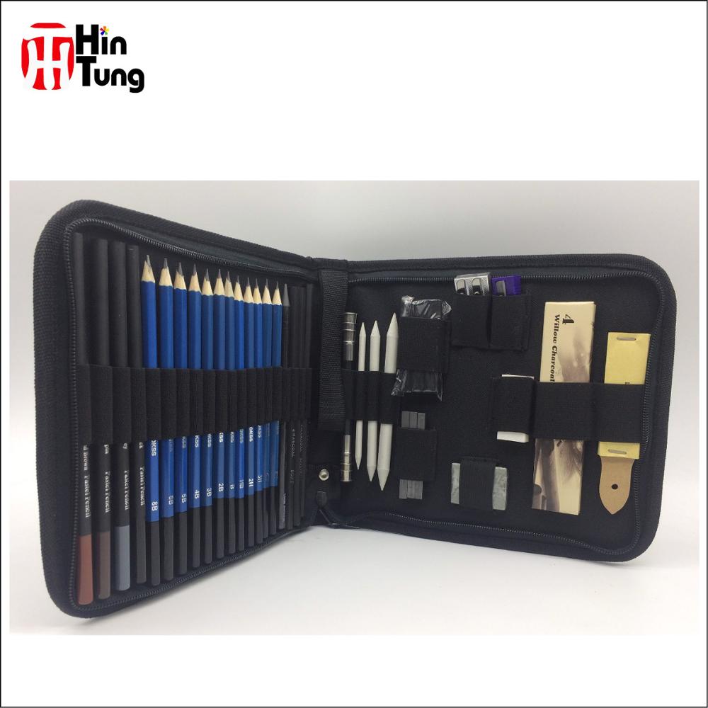 Набор для рисования 40 шт. и карандашей с древесным углем