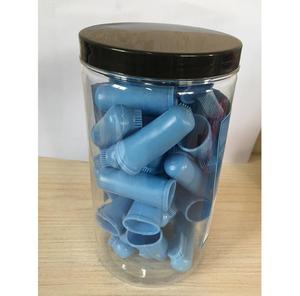 Doigt doux Pet Chien Chat <span class=keywords><strong>Animal</strong></span> Chiot Bouche Orale Brosse À Dents Avec 50 Pièces Dans <span class=keywords><strong>Un</strong></span> Baril Transparent - Product Image 1