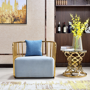 Elegante sofá <span class=keywords><strong>madern</strong></span> muebles de diseño para bar personalizar marco de acero inoxidable cómodo sofá silla - Product Image 3