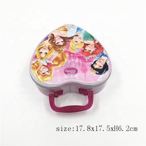 Hình trái tim ăn trưa tin hộp kim loại tin trường hợp hộp lưu trữ tin với xử lý - Product Image 3