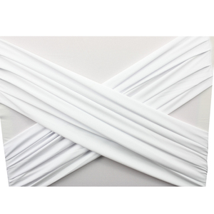 Giá rẻ phổ polyester trắng tiệc cưới Ruched Spandex wingback ghế bao gồm - Product Image 5