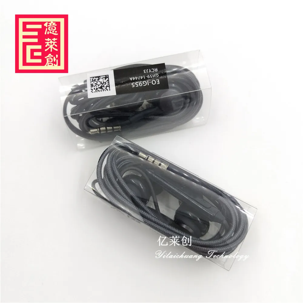 सैमसंग S8 ईरफ़ोन EO-IG955 Headphones हेडसेट s10 के लिए इयरफ़ोन स्टीरियो काले ईरफ़ोन