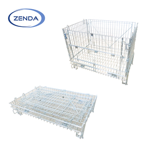 Plegable contenedor de malla de alambre de acero <span class=keywords><strong>jaula</strong></span> de transporte <span class=keywords><strong>grande</strong></span> - Product Image 5