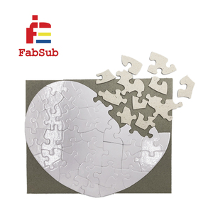 Wholesale Heart Shape Custom Paper Sublimation Blank Printable Jigsaw <strong>Puzzle</strong> for Printing