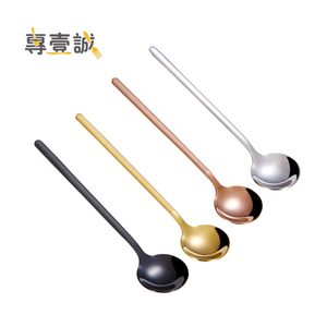 Chất Lượng Cao Dài Xử Lý <span class=keywords><strong>Ice</strong></span> <span class=keywords><strong>Cream</strong></span> Món Tráng Miệng Cà Phê Thép Không Gỉ Đầy Màu Sắc Thìa - Product Image 5