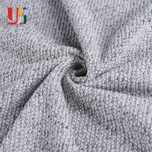 Китай поставщика twill серый окрашенная пряжа махровая ткань hacci трикотажная ткань для спортивной одежды
