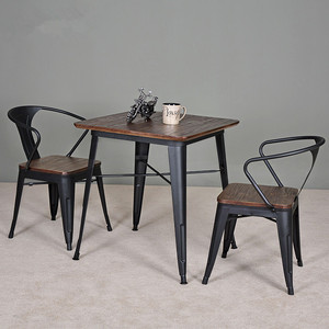 Buena calidad de oro proveedor restaurante vintage de metal de mesa y silla - Product Image 1