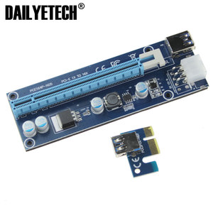 VER007 <span class=keywords><strong>PCI</strong></span>-<span class=keywords><strong>E</strong></span> Riser Thẻ PCIE 1x đến 16x Extender + 60 CM USB 3.0 Cáp/<span class=keywords><strong>6Pin</strong></span> để <span class=keywords><strong>SATA</strong></span> <span class=keywords><strong>Molex</strong></span> Power Cord cho Bitcoin Miner - Product Image 5