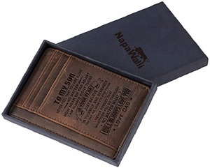 Ботильоны из замшевой кожи, фабричного изготовления мужьям бумажник для мамы, папы, сына подарок любви в винтажном стиле журнала юбилей подарки на Рождество и день рождения - Product Image 4