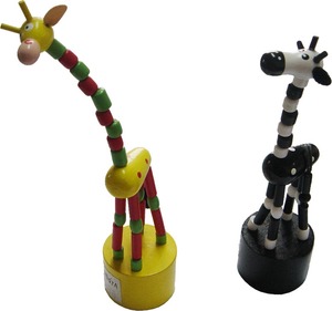 <span class=keywords><strong>Jirafa</strong></span> Marioneta <span class=keywords><strong>de</strong></span> mano <span class=keywords><strong>de</strong></span> madera Push-Up Finger Pop-Up Juguetes - Product Image 2