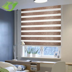 Coreano dual día <span class=keywords><strong>y</strong></span> noche tela superior de rodillos cebra persianas ventana cortina tela <span class=keywords><strong>romana</strong></span> persianas noche cebra - Product Image 3