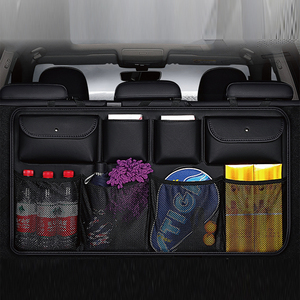 Soporte multifuncional para asiento trasero de coche, organizador de cuero PU, bolsa Opp, color negro o OEM