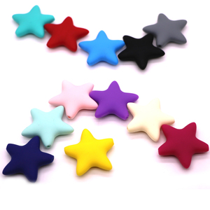 Educación juguetes para la dentición del bebé suave estrella cuentas de silicona - Product Image 2
