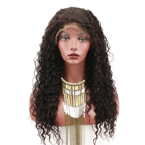 Perruque péruvienne naturelle, cheveux bouclés, <span class=keywords><strong>sans</strong></span> <span class=keywords><strong>colle</strong></span>, pour femmes africaines, Remy, densité 250 - Product Image 4