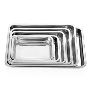 Wholesale Stainless Steel Multifunctional Tray Dental Medical Tray BBQ Tray