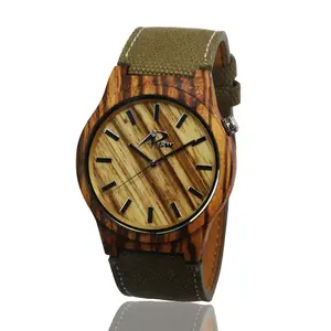 Cinghia Da Polso Orologi Personalizzati Misto di Legno Fatti A Mano di Lusso DELLE DONNE di Modo di Sport Alla Moda In Pelle di Nylon per Gli Uomini Analogico