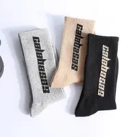 KANGYI Custom Fashion Brand Cotton Socks Skateboard sports Yeezy crew socks men